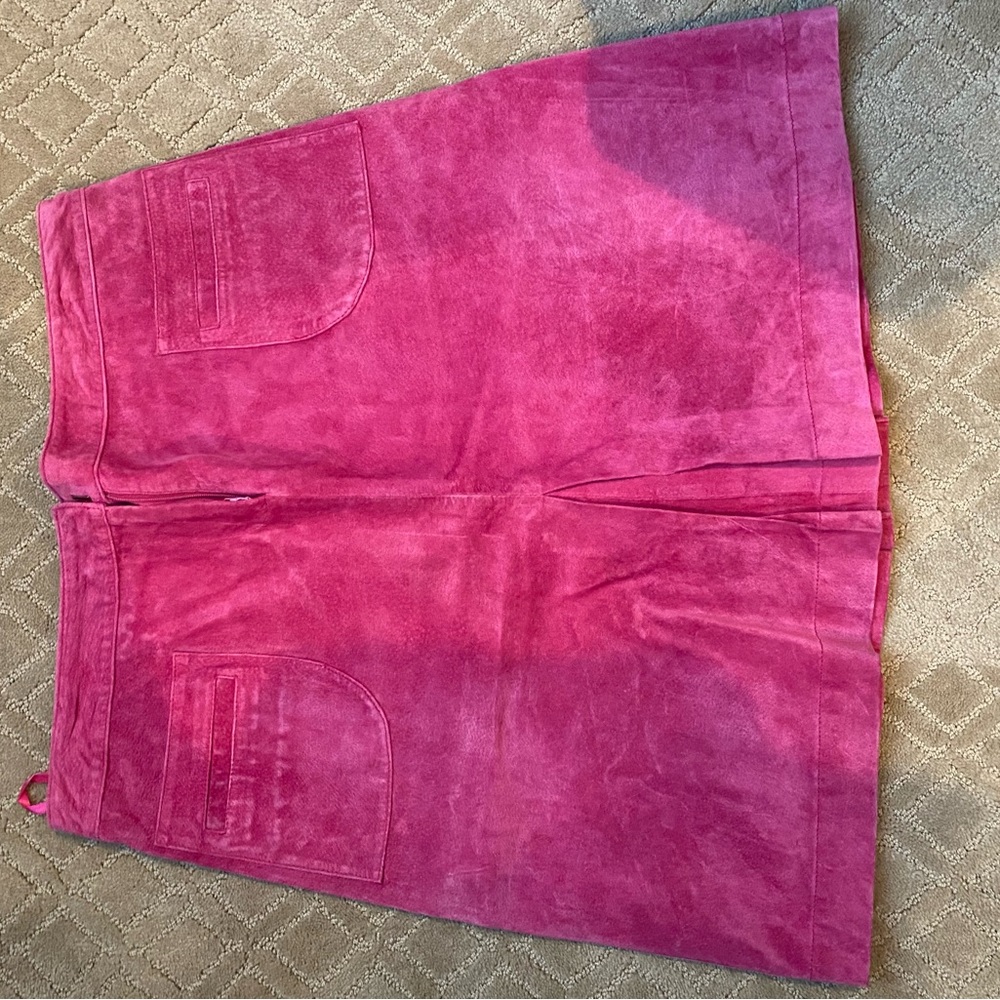Lilly Pulitzer HOT PINK Suede Skirt